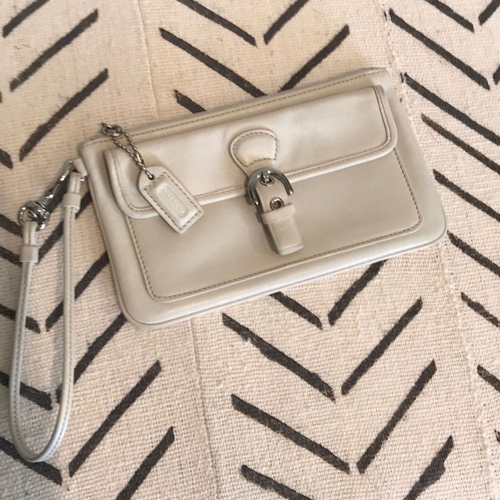 Coach leather wristlet